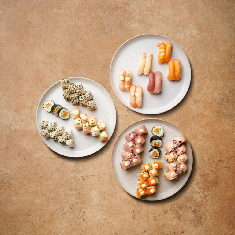Party sushi-menu til deling